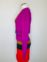 Load image into Gallery viewer, Le Superbe Magenta Beaded Cardigan Size M