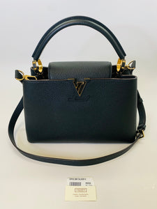 Louis Vuitton Noir Capucines MM Bag