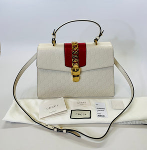 Gucci Ivory Guccissima Medium Sylvie Bag