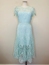 Load image into Gallery viewer, Self Portrait Aqua Blue Lace Midi Dress Sizes 4, 8 and 12