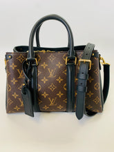 Load image into Gallery viewer, Louis Vuitton Coated Monogram Canvas and Noir Leather Soufflot BB Bag
