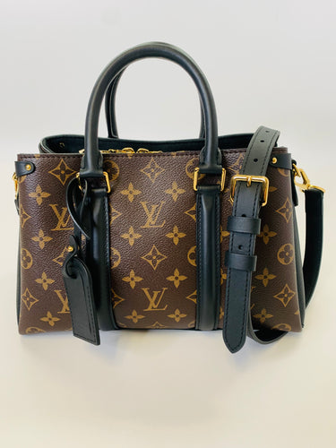 Louis Vuitton Coated Monogram Canvas and Noir Leather Soufflot BB Bag