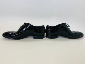 CHANEL Black Lace Up Shoes Size 40