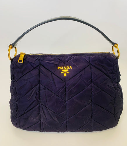 Prada Tessuto Nylon Chevron Quilted Shoulder Bag