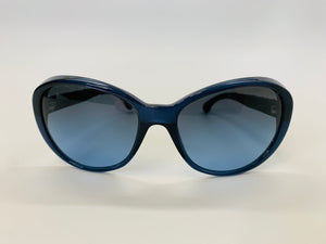 CHANEL Blue Tweed Sunglasses