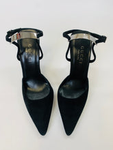 Load image into Gallery viewer, Gucci Black Suede Pumps Size 7 1/2