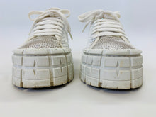 Load image into Gallery viewer, Prada White Sequin Platform Sneakers Size 37