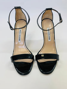 Manolo Blahnik Black Chaos Sandals Size 39 1/2