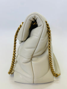 Saint Laurent Medium Lou Lou Ivory Puffer Bag
