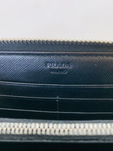 Load image into Gallery viewer, Prada Black Tessuto Nylon Large Zip Around Wallet