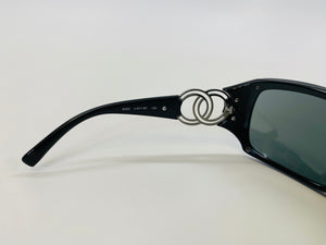 CHANEL Black and Silver CC Sunglasses