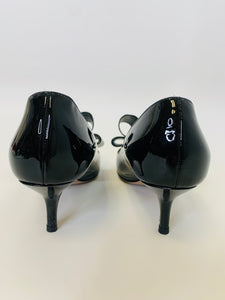 Valentino Garavani Black Couture Bow Pumps Size 36 1/2