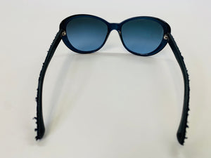 CHANEL Blue Tweed Sunglasses