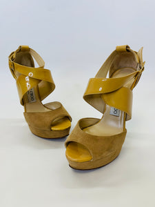 Jimmy Choo Beige Fiery Platform Sandal Size 36