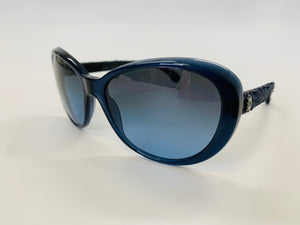 CHANEL Blue Tweed Sunglasses