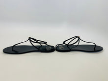 Load image into Gallery viewer, Valentino Garavani Black Rockstud Thong Sandal Size 40