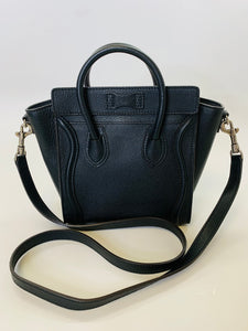 Celine Black Nano Luggage Bag