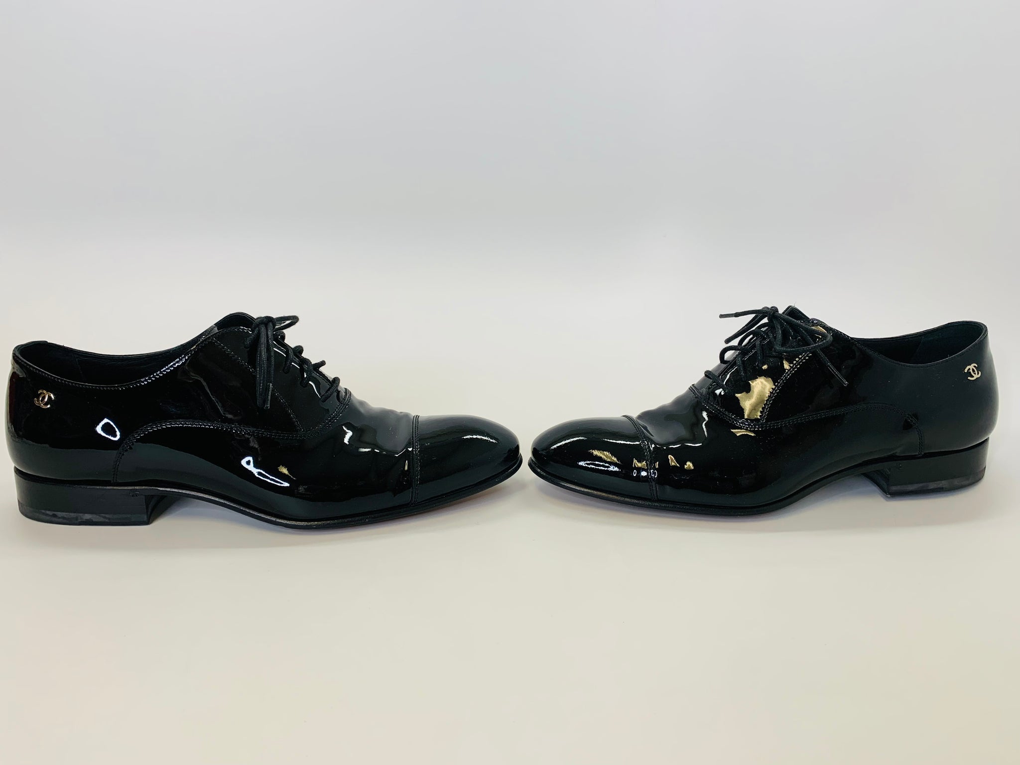 CHANEL Black Lace Up Shoes Size 40 JDEX Styles CHANEL Black Lace Up Shoes Size 40 JDEX Styles