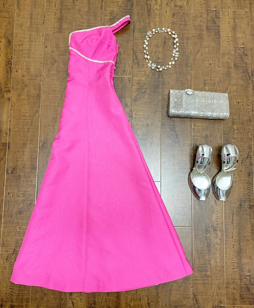 Self Portrait Pink Diamante Midi Dress Sizes 8 and 10 – JDEX Styles