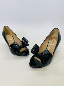 Valentino Garavani Black Couture Bow Pumps Size 36 1/2