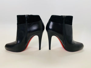 Christian Louboutin Black Lace Up Booties Size 40