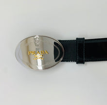 Load image into Gallery viewer, Prada Oval Logo Buckle Belt Size 34/85