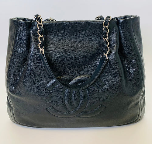 CHANEL Black CC Timeless Chain Tote Bag