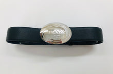 Load image into Gallery viewer, Prada Black Oval Logo Buckle Belt Size 90/36