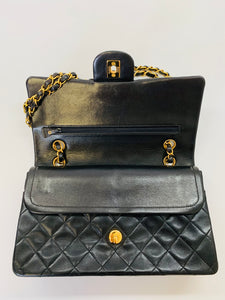 CHANEL Vintage Black Classic Double Flap Bag