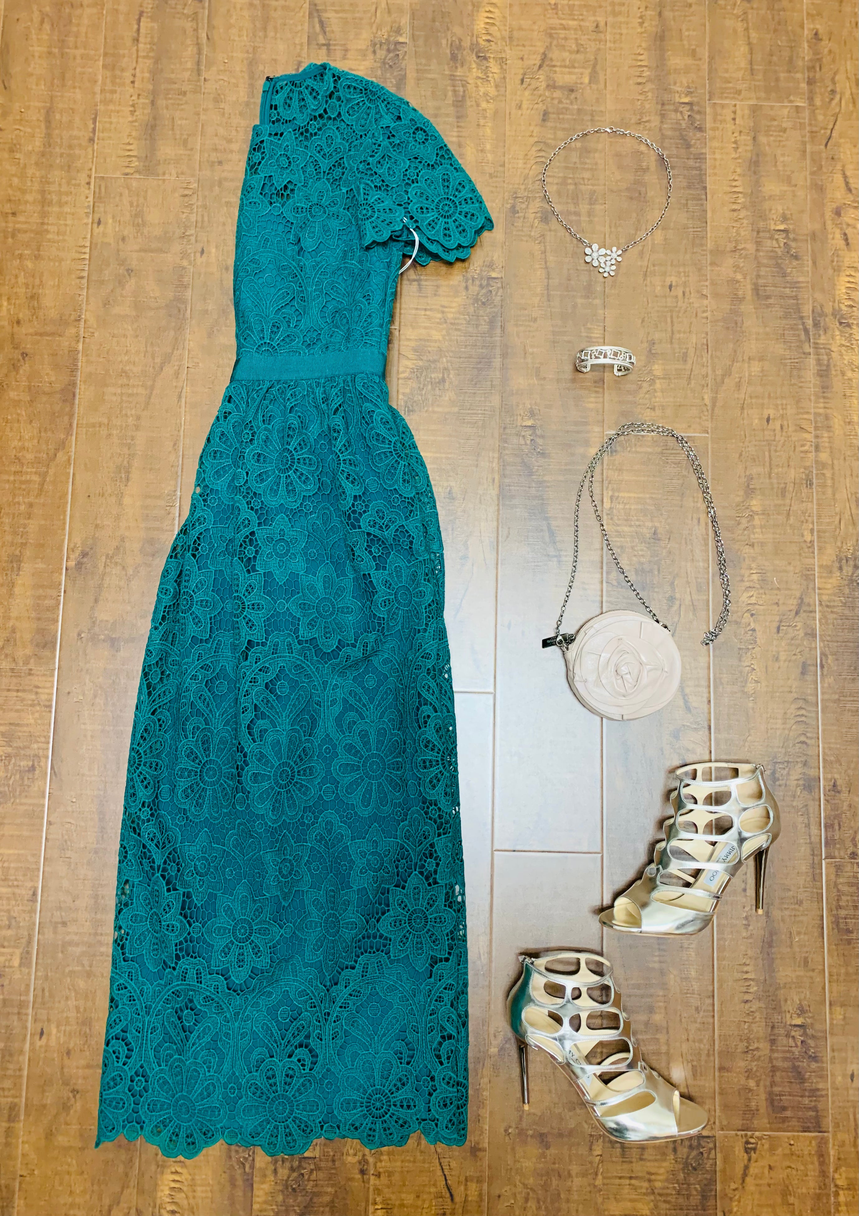 Self Portrait Green Guipure Midi Dress Sizes 4, 8 and 12 – JDEX Styles