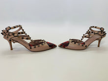 Load image into Gallery viewer, Valentino Garavani Poudre Rockstud Caged Pumps Size 38 1/2