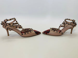 Valentino Garavani Poudre Rockstud Caged Pumps Size 38 1/2