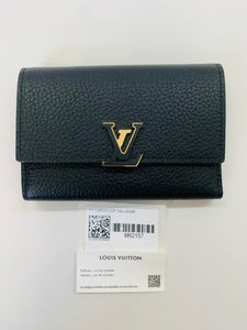 Louis Vuitton Noir Capucines Compact Wallet