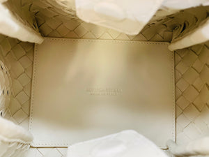 Bottega Veneta Sea Salt Intrecciato Small Parachute Bag