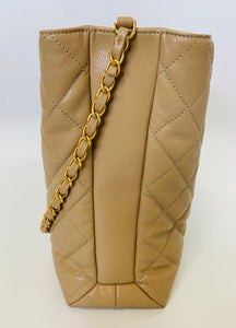 CHANEL 2024 Dark Beige Large Shopping Tote Bag