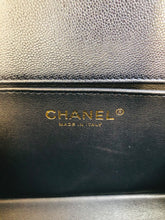 Load image into Gallery viewer, CHANEL Dark Blue Grained Calfskin Medium Boy Bag