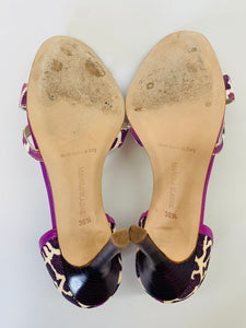 Manolo Blahnik Crisscross Sandal Size 36 1/2