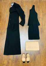 Load image into Gallery viewer, CHANEL Black Dress With CC Buttons Size 40