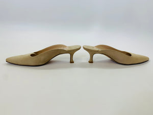 Manolo Blahnik Camel Slides Size 36