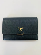 Load image into Gallery viewer, Louis Vuitton Noir Capucines Compact Wallet