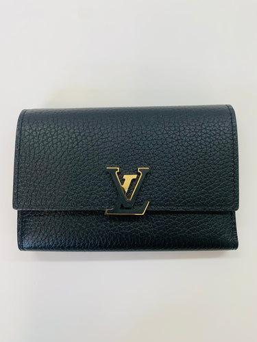 Louis Vuitton Noir Capucines Compact Wallet