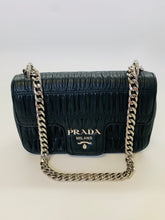 Load image into Gallery viewer, Prada Black Small Cross Body Chain Flap Bag