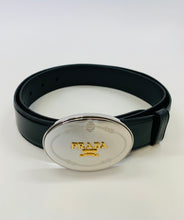 Load image into Gallery viewer, Prada Oval Logo Buckle Belt Size 34/85