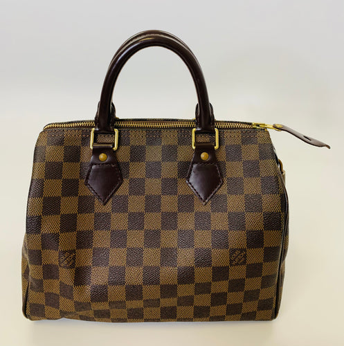 Louis Vuitton Ebene Damier Coated Canvas Speedy 25