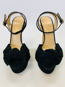 Charlotte Olympia Black Vreeland Platform Sandals Size 41