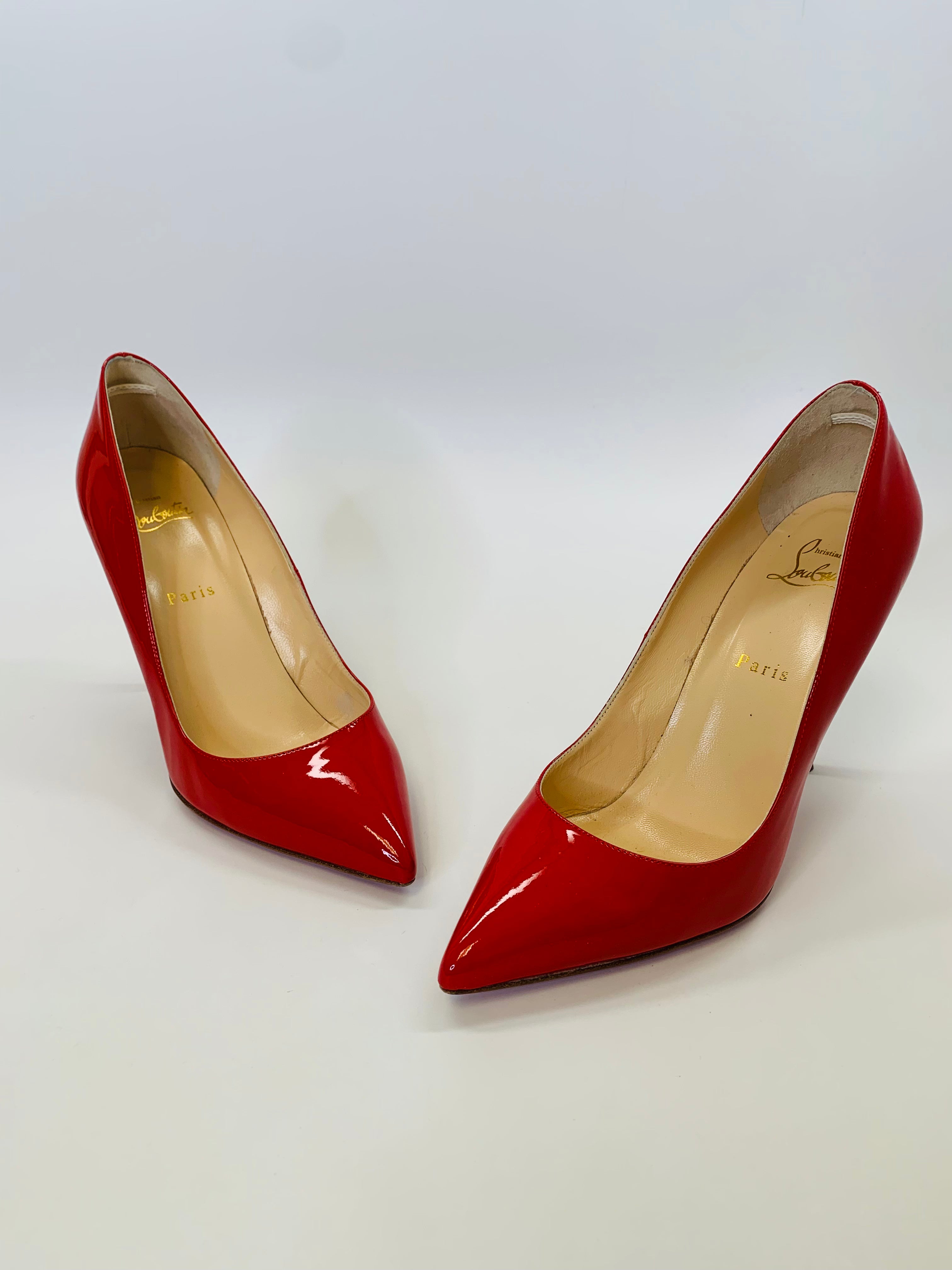 Christian Louboutin Red Kate 100mm Pumps Size 39 1/2 – JDEX Styles