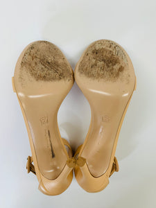 Gianvito Rossi Nude Portofino 105mm Sandals Size 39 1/2