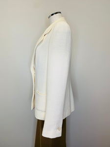 CHANEL Ivory Tweed Jacket Size 42