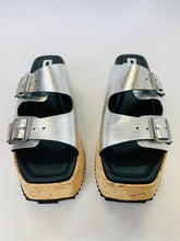 Load image into Gallery viewer, McQ by Alexander McQueen Silver Debbie Platform Sandal Size 40