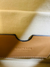 Load image into Gallery viewer, Balmain Bbuzz 22 Brown Calfskin and Raffia Top Handle Bag with Strap